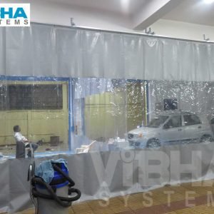 wash bay curtains, garage curtains, car detailing curtains, water wash curtains, curtains for car service, curtains for car wash area, curtains for car detailing area, wash bay screens, car wash area screens, auto body shop curtains, wash down curtains, curtain walls, garage dividers, garage partition curtains