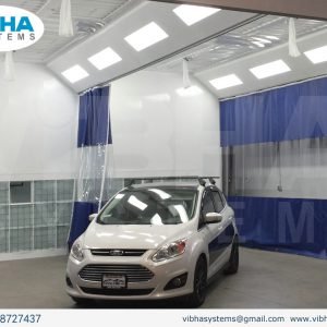 Spray booth curtains