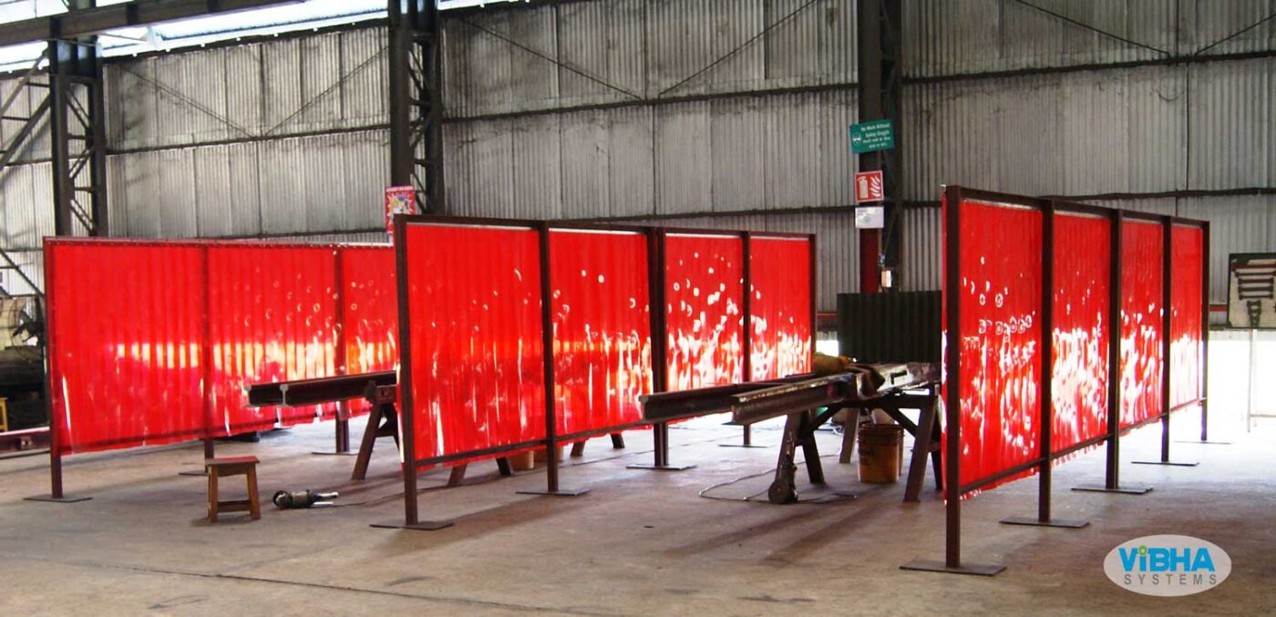 Red color welding grade pvc strip curtains