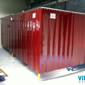 red color pvc strip curtains for welding booth