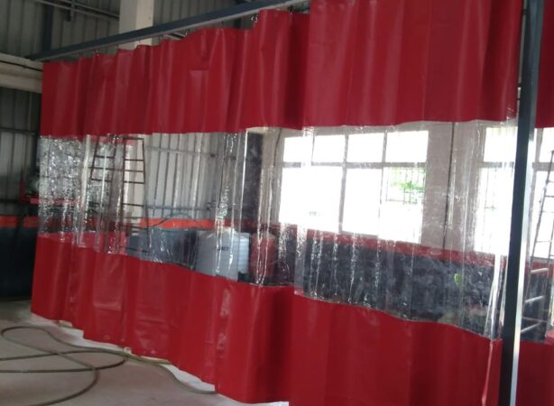 Industrial wash bay curtains